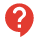 Icon with comment shape with red background. Question mark in white inside the comment bubble.