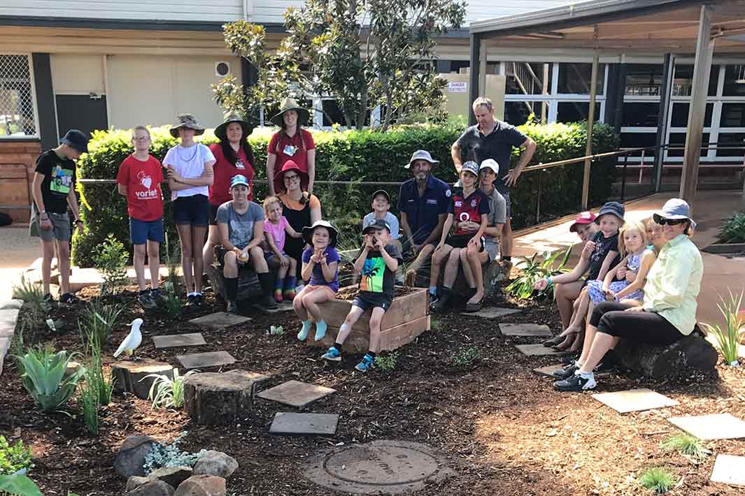 Toowoomba East State School Students and Teachers Gathered Outside