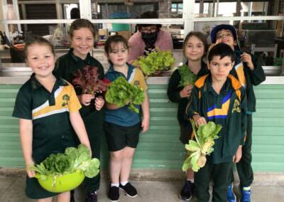Kallangur State School Students Showing off their produce