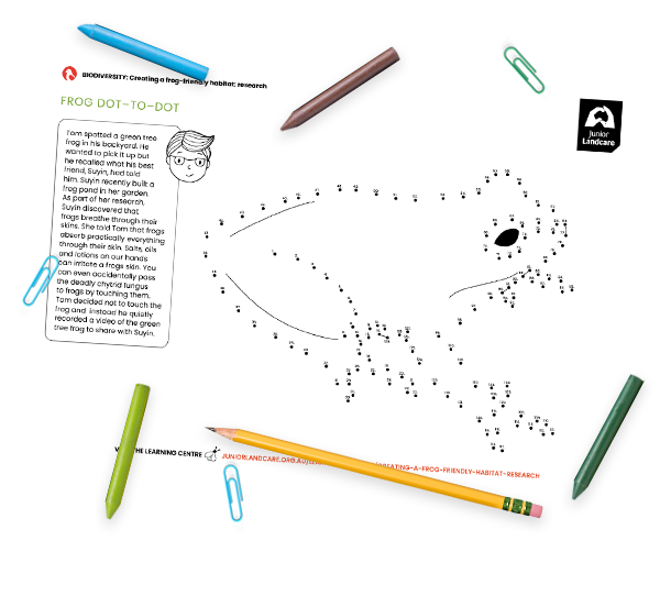 Printable worksheet activities - Image of table top with dot-to-dot sheet print out.